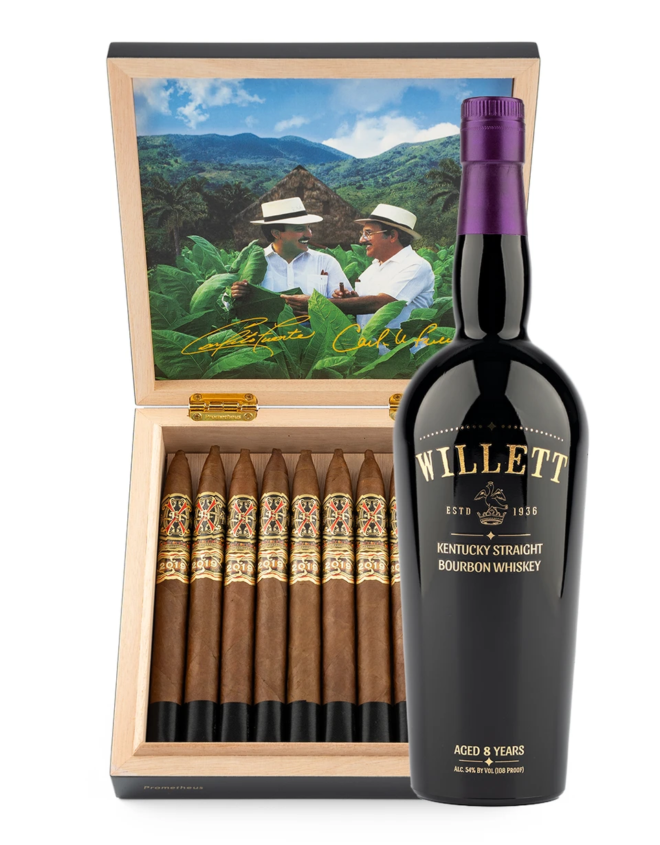 Opus X Rare Black Torpedo & Willett Wheated 8 Year 2